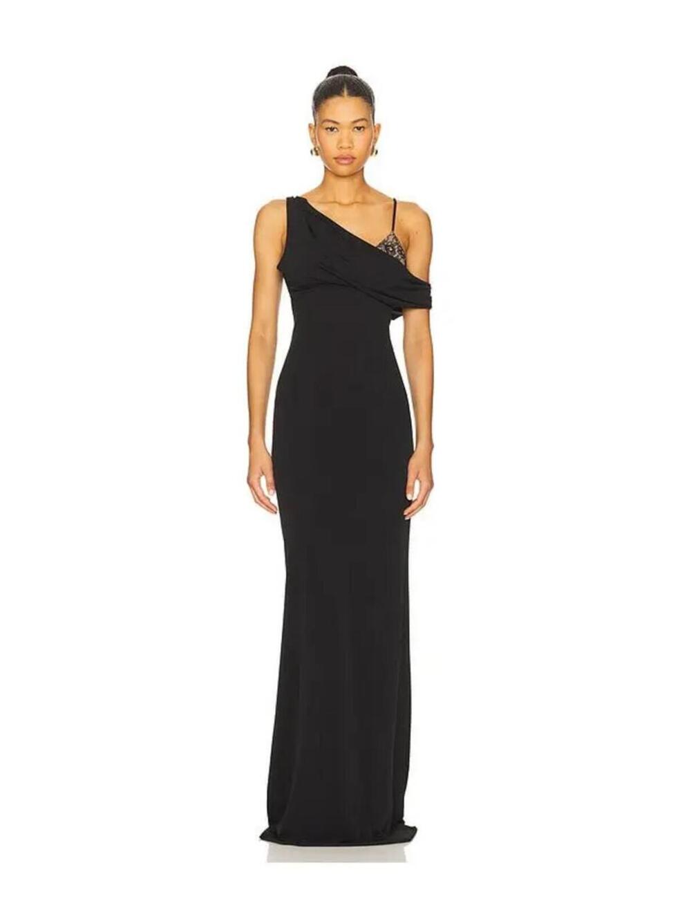 BANANHOT  Elektra Draped Dress - Black new no tag
